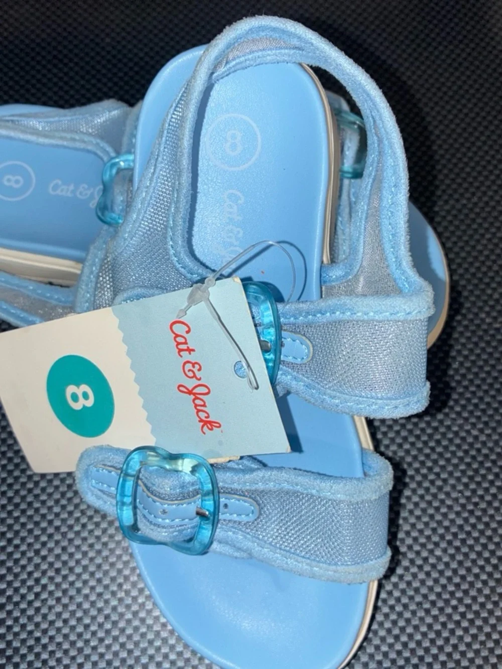 Cat & Jack Blue Girls Adjustable Buckle Sandals
